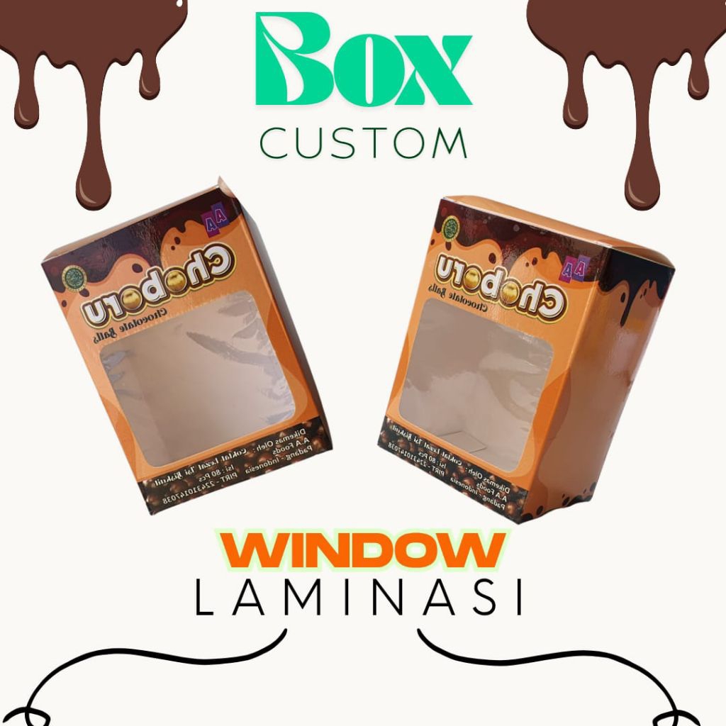 

Dus Box ice cream laminasi glossy ac 260 ukuran 16 x 7 x 2.5 cm
