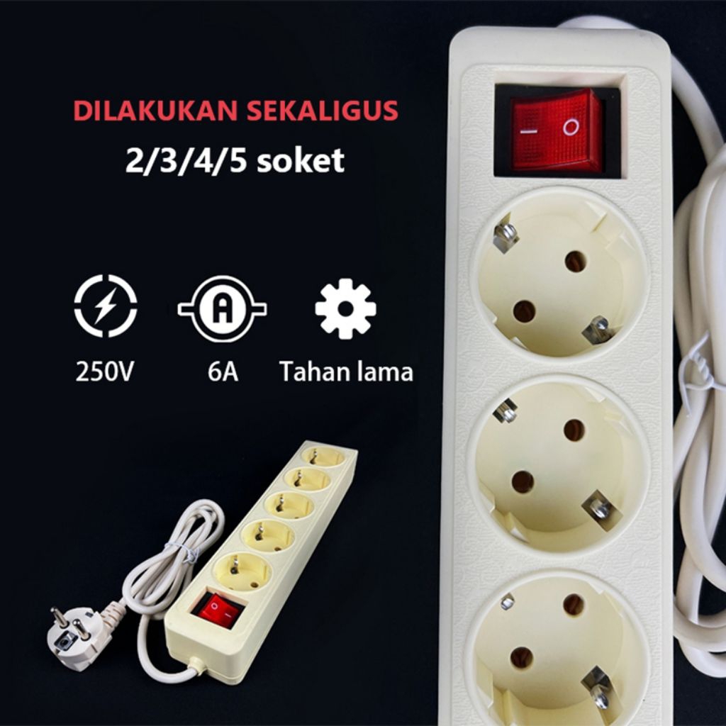 Terminal /stop kontak kabel/ colokan 3 lubang