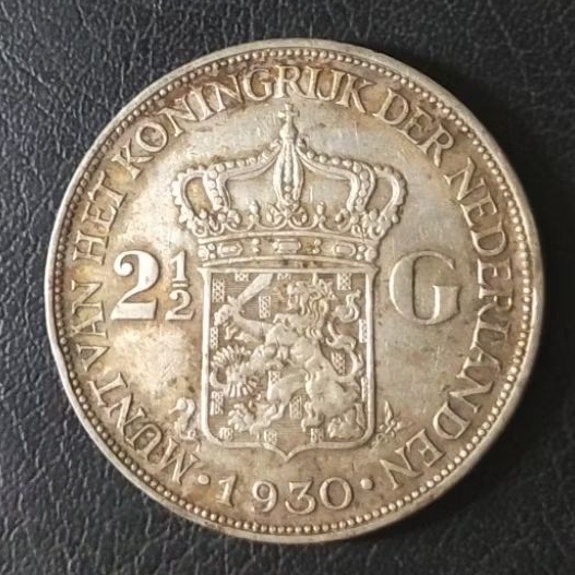 #12.WB. KOIN KUNO || KOIN PERAK || SILVER COIN WILHELMINA 2 1/2 G TAHUN 1930