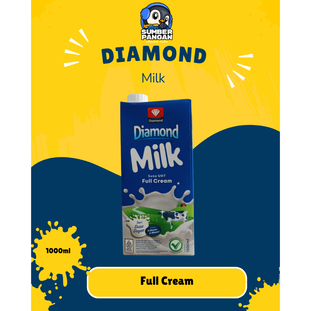 

SUSU UHT FULL CREAM DIAMOND 1 Liter&200ml