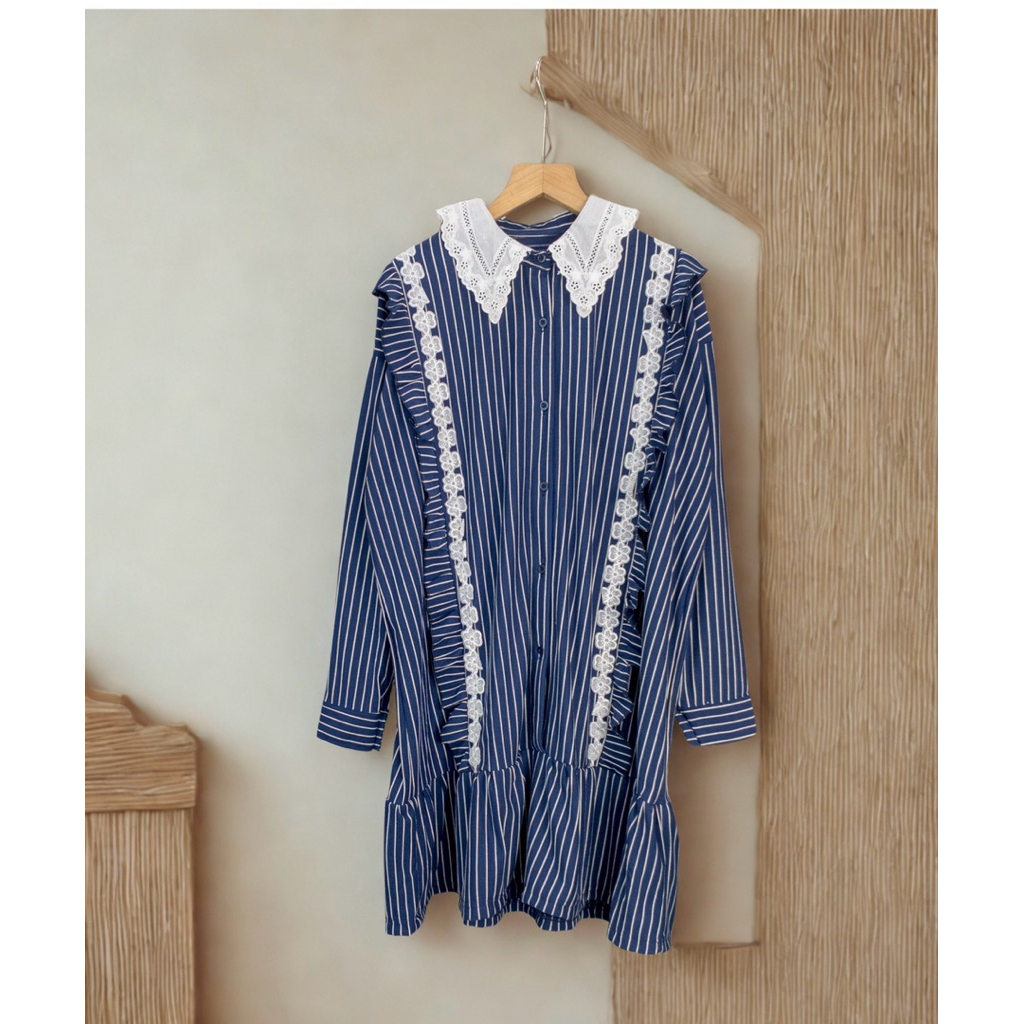 Blouse wanita terbaru bunga renda ft6263