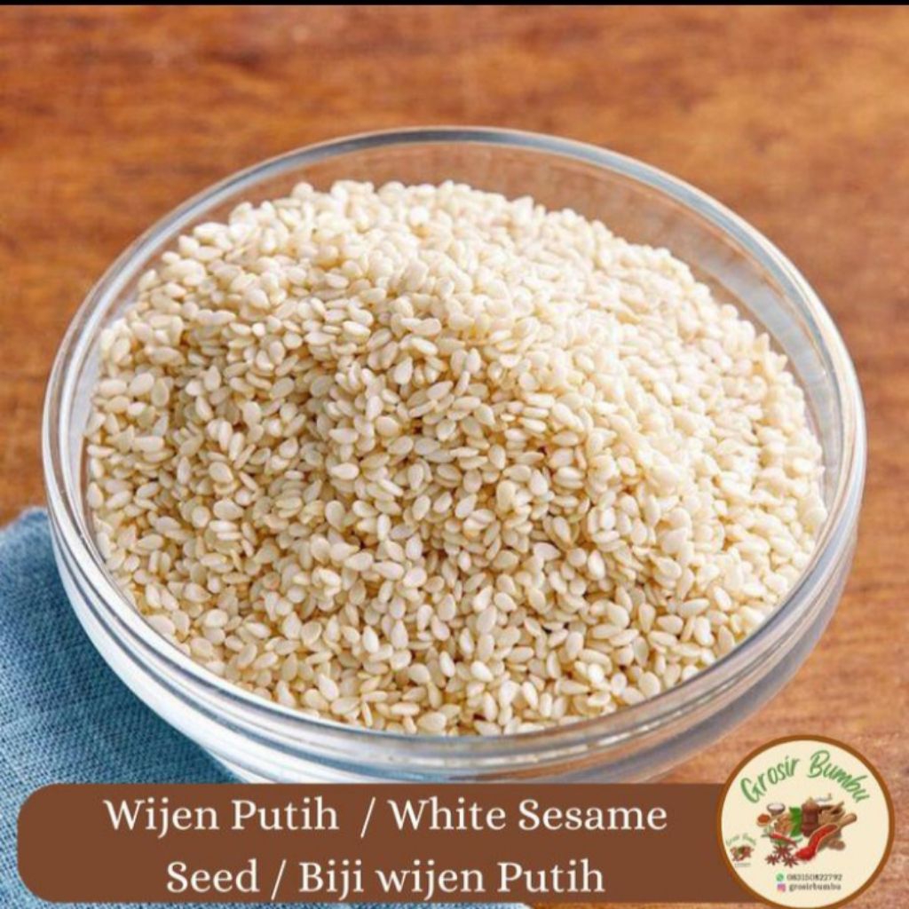 

wijen putih mentah25gr/white sesame seed /wijen putih biji murni