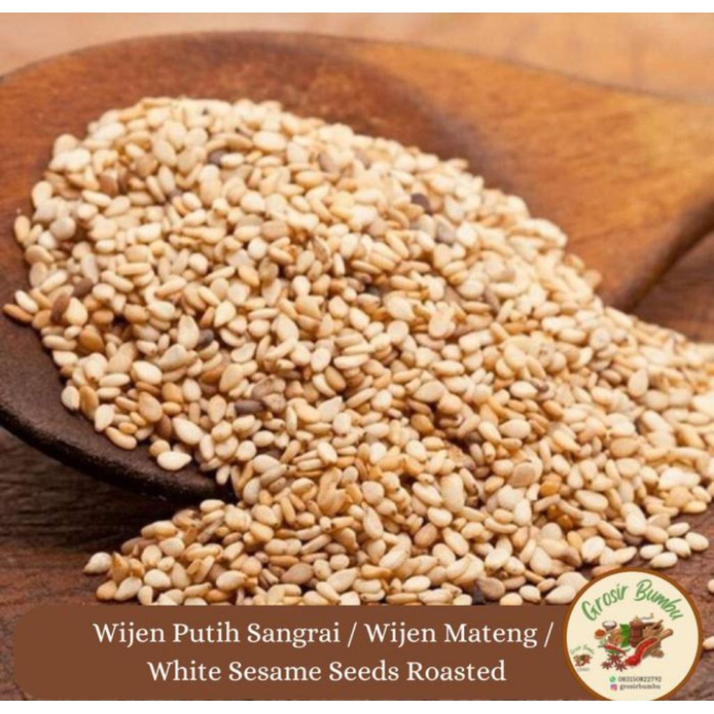 

wijen putih sanggrai1kg /wijen putih mateng/white sesame seed roasted ✅️