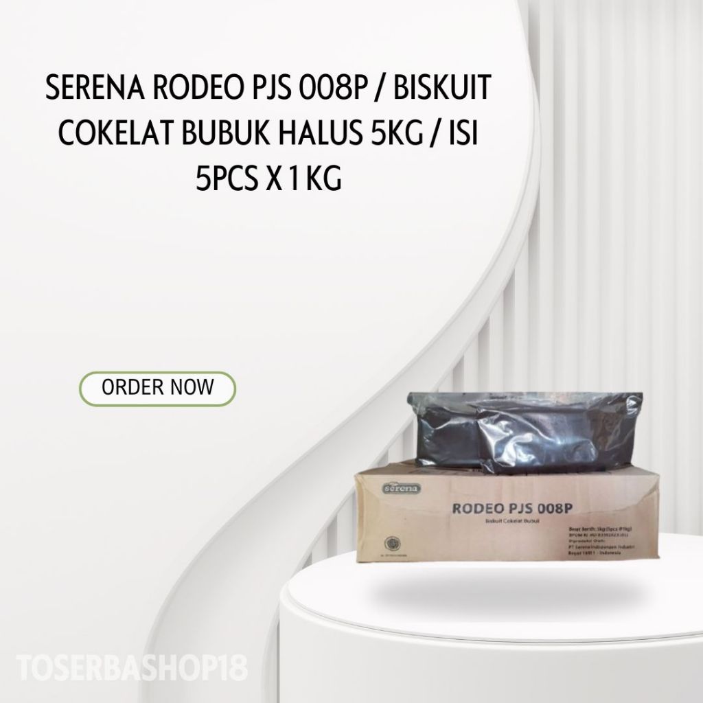 

SERENA RODEO PJS 008P / Biskuit Cokelat Bubuk Halus 5kg / isi 5pcs x 1 kg