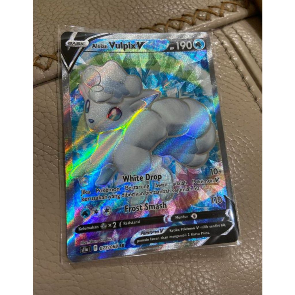 Kartu Pokemon TCG ID Indonesia S11a Alolan Vulpix V SR