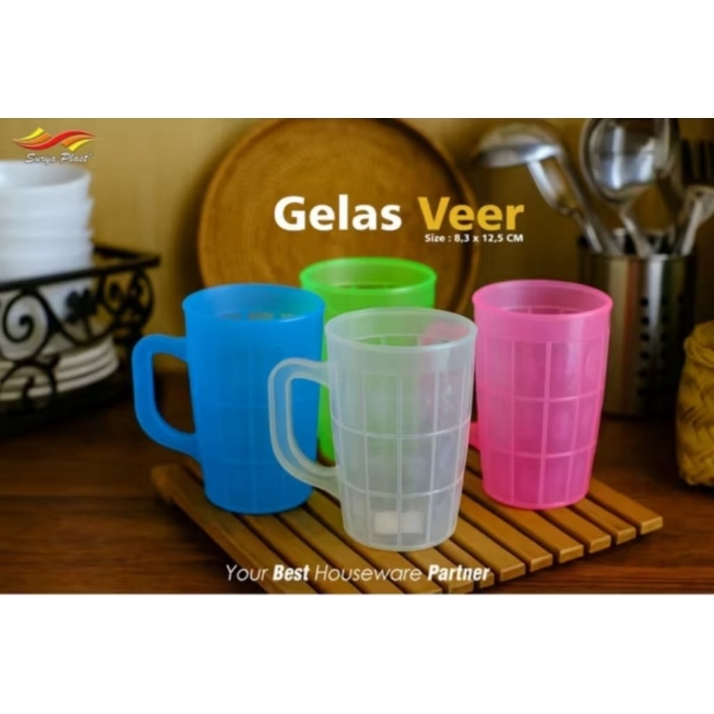 Gelas Bir Plastik Premiun/Gelas Veer/Gelas Teh/gelas es teh/Gelas Cendol plastik