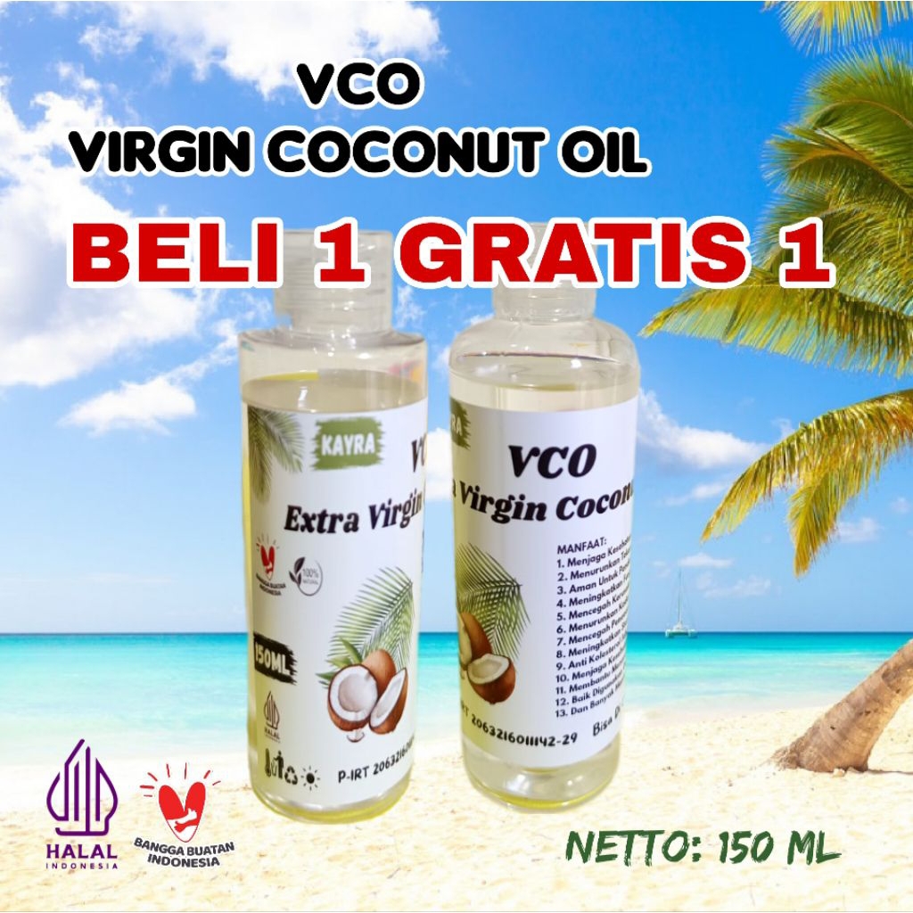 

(BELI 1 GRATIS 1) Minyak VCO / Virgin Coconut Oil / Minyak Kelapa