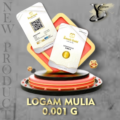 SMALL GOLDi 0.001 gram  Logam mulia asli Baby Gold Babygold emas mini toko emas microgram souvenir