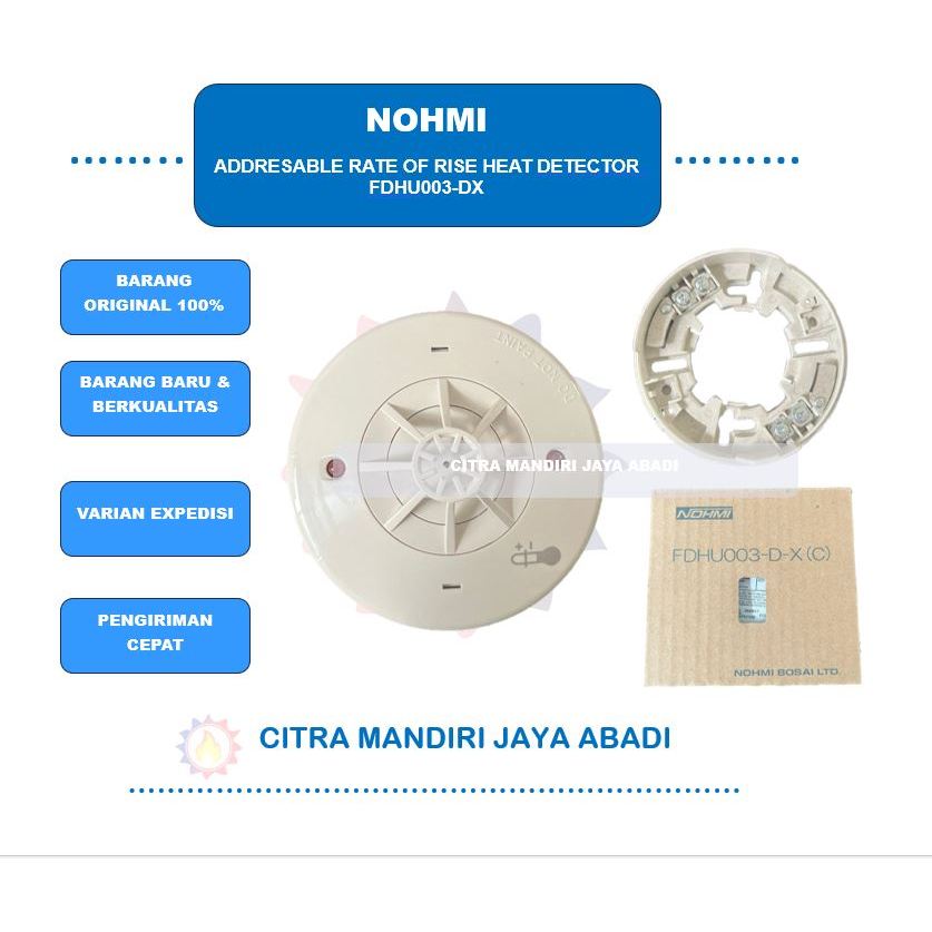 Heat detector Nohmi FDHU003-D-X type Addresable ROR ADDRESABLE NOHMI