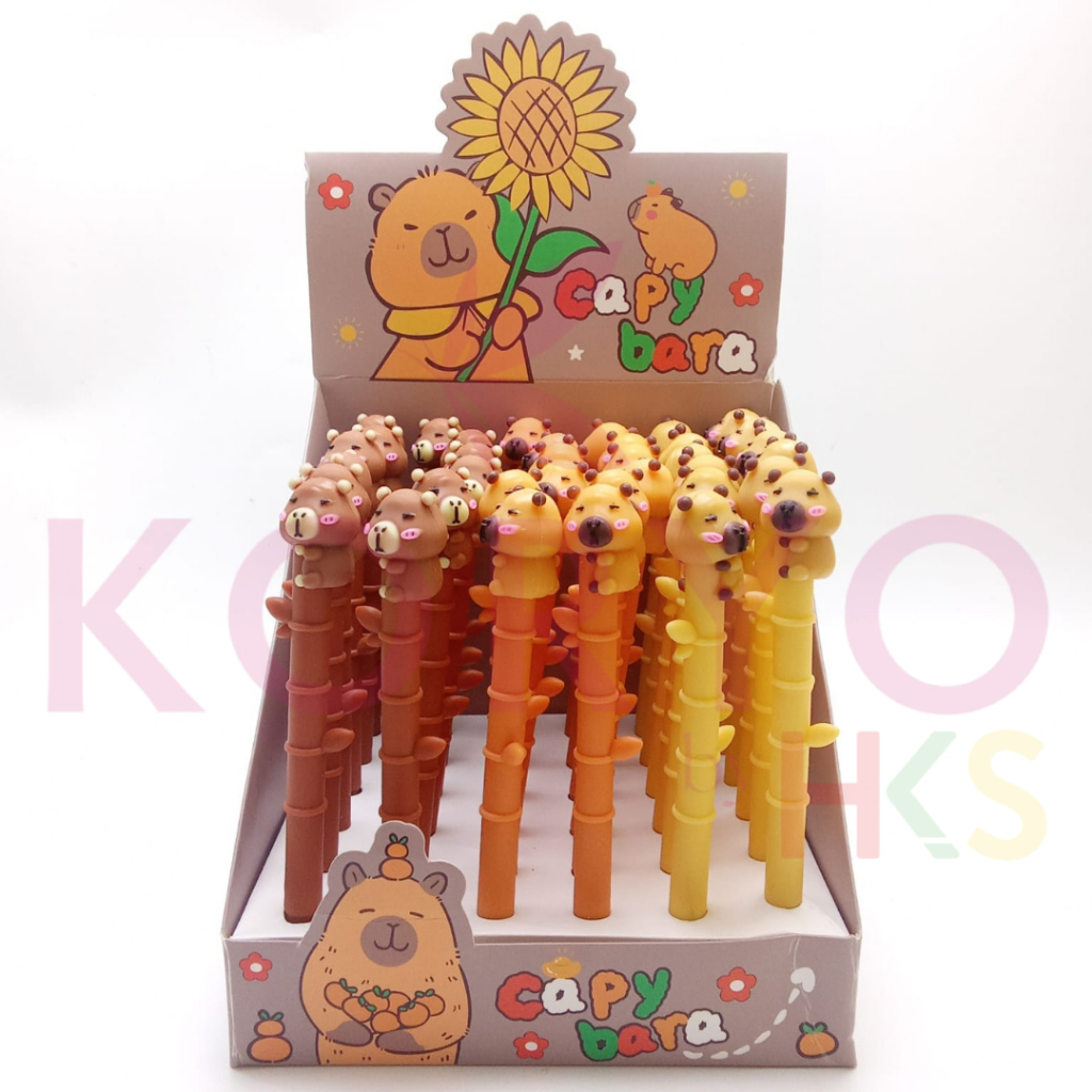 

GROSIR 1 BOX Ballpoint Capybara Marvel Sanrio Crybaby Gel Pen Murah Fancy Best Gift Pulpen Set