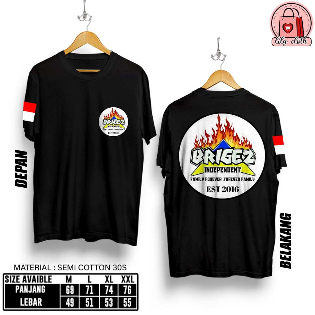 Kaos Brigezz indonesia keren Baju Ormas motor brigez terbaru premium kaos distro bisa COD