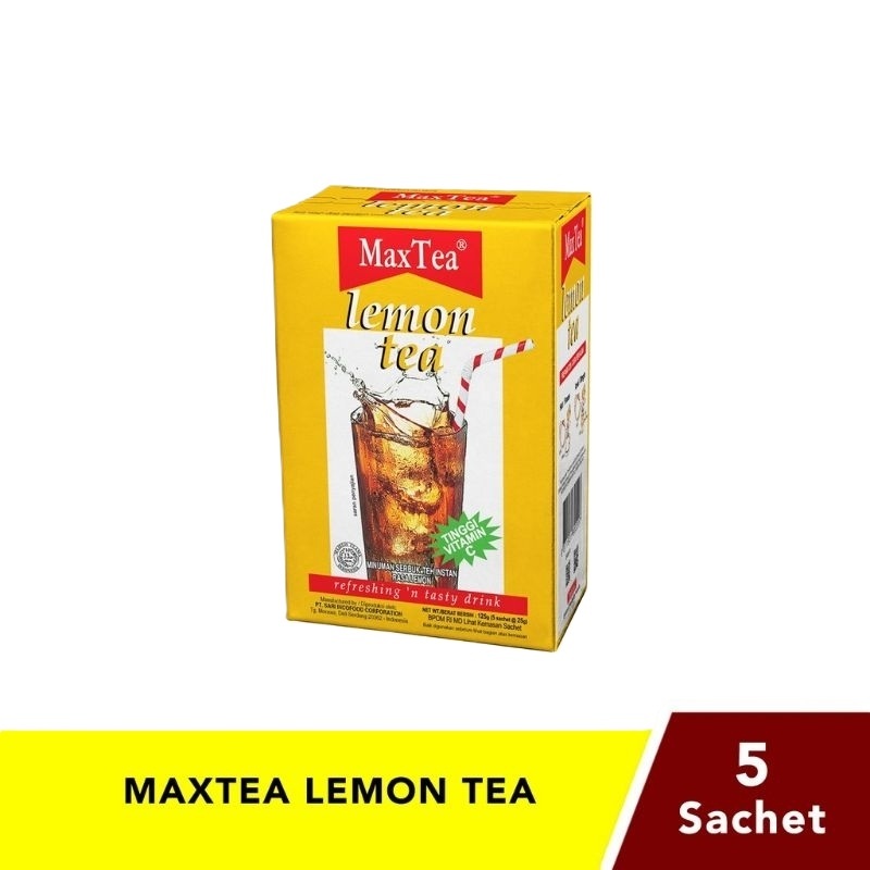 

[oddsolshop] pekanbaru/Max Lemon Tea 125GR Teh Powder Drink MaxTea LemonTea 5 PCS 25GR