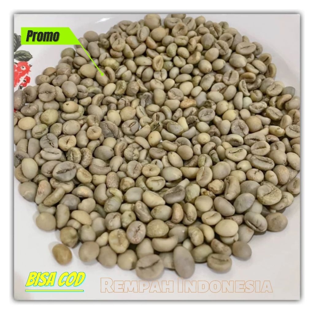 

Green Bean Kopi Robusta 1Kg / Biji Kopi Mentah Asli / Cocok Untuk Roaster & UMKM