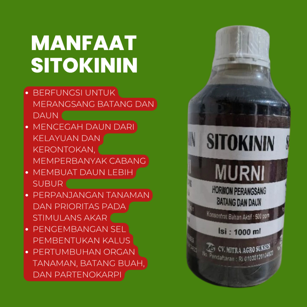Sitokinin Hormon zpt Perangsang Daun dan Batang Tanaman Sitokinin Kemasan 1 Liter