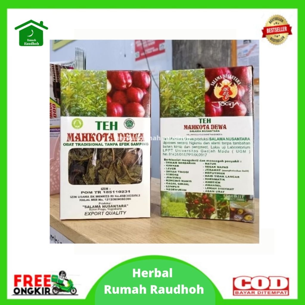 

TEH MAHKOTA DEWA SALAMAH NUSANTARA ASLI - TEH HERBAL ISI 130 GR