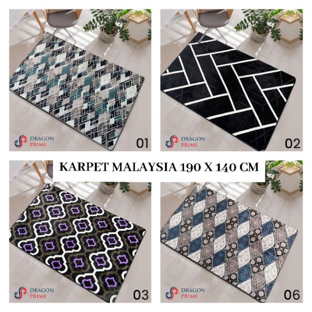 [SRH] KARPET MALAYSIA UKURAN 190 X 140 CM || KARPET MALAYSIA PREMIUM || KARPET MALAYSIA IMPORT TEBAL