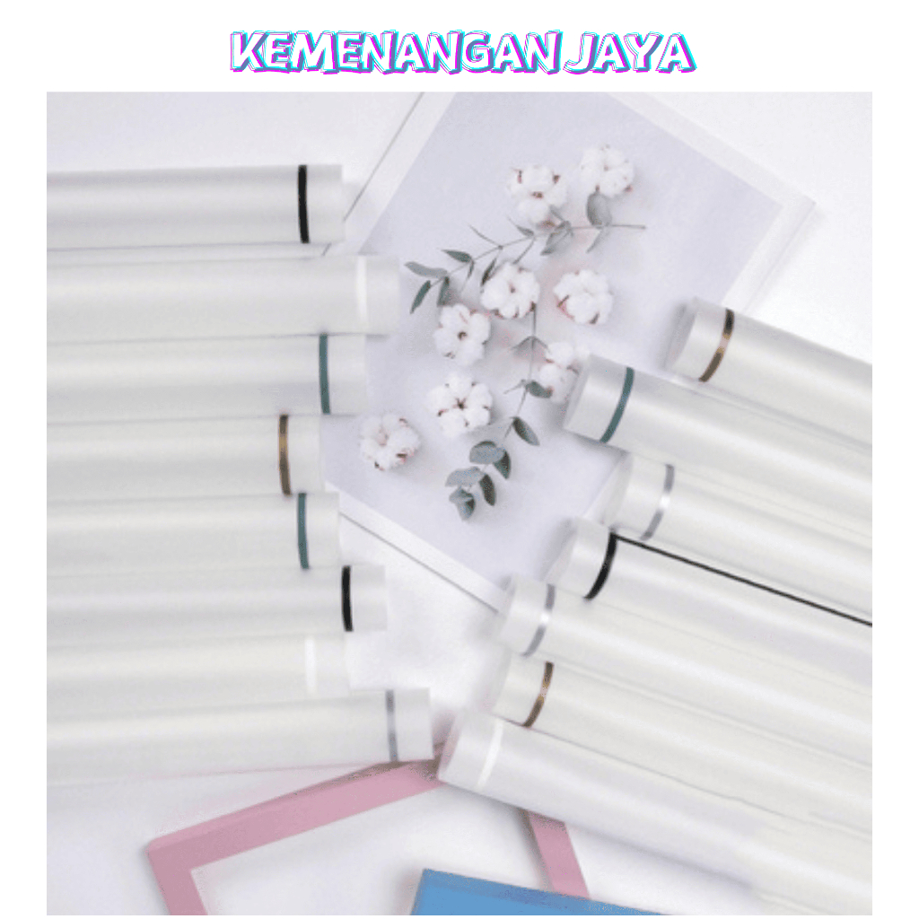 

Flower Wrapping Paper White Transparent Line Color Kertas Buket Bunga Transparan KB082