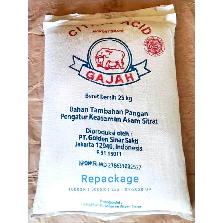 SITRUN CITRUN CAP GAJAH 1KG / ASAM SITRAT CITRIC ACID PEMBERSIH SERBA GUNA