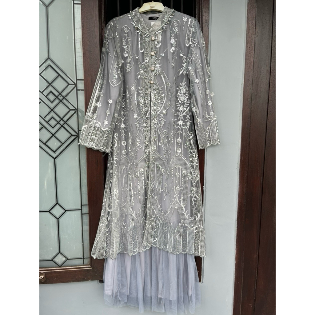 Gamis / Gaun Tile Wanita Remaja Dewasa Muslim Full Dalaman Panjang Kombinasi Bawahan Rok Tutu Nyaman