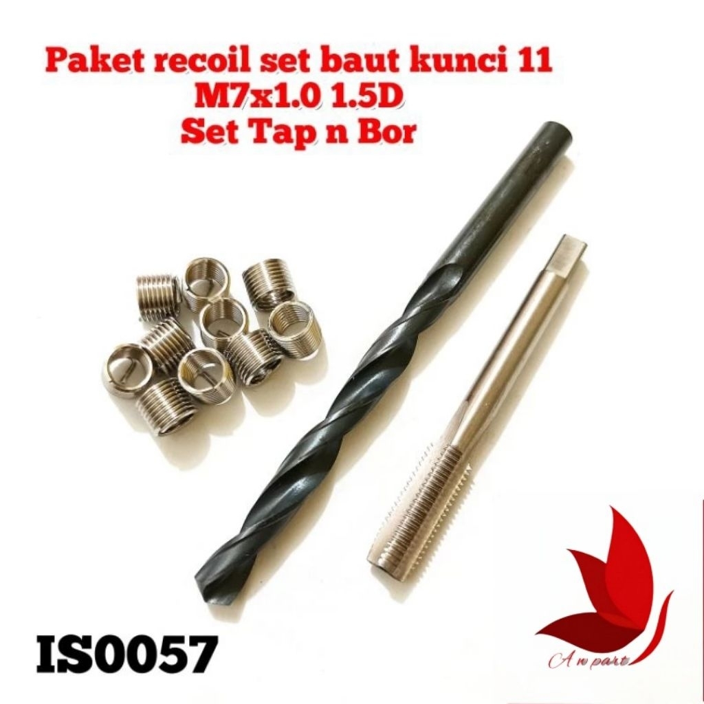 RECOIL SET Recoil M7 X 1.0 Recoil Baut Kunci 11 set Komplit TAP & BOR
