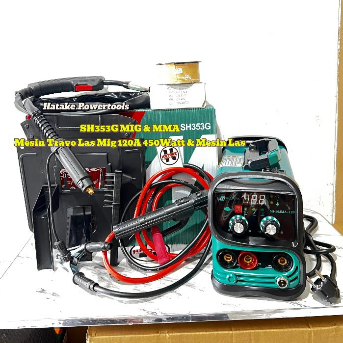 SH353G MESIN LAS MIG 450WATT 120A MAILTANK SH353G Mesin Las Mig 120 Gas CO2 FluxCore Gasless MIGi 12