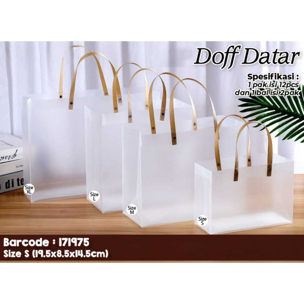 

Tas hampers mika doff datar S/ tegak S/ tegak M -4pcs