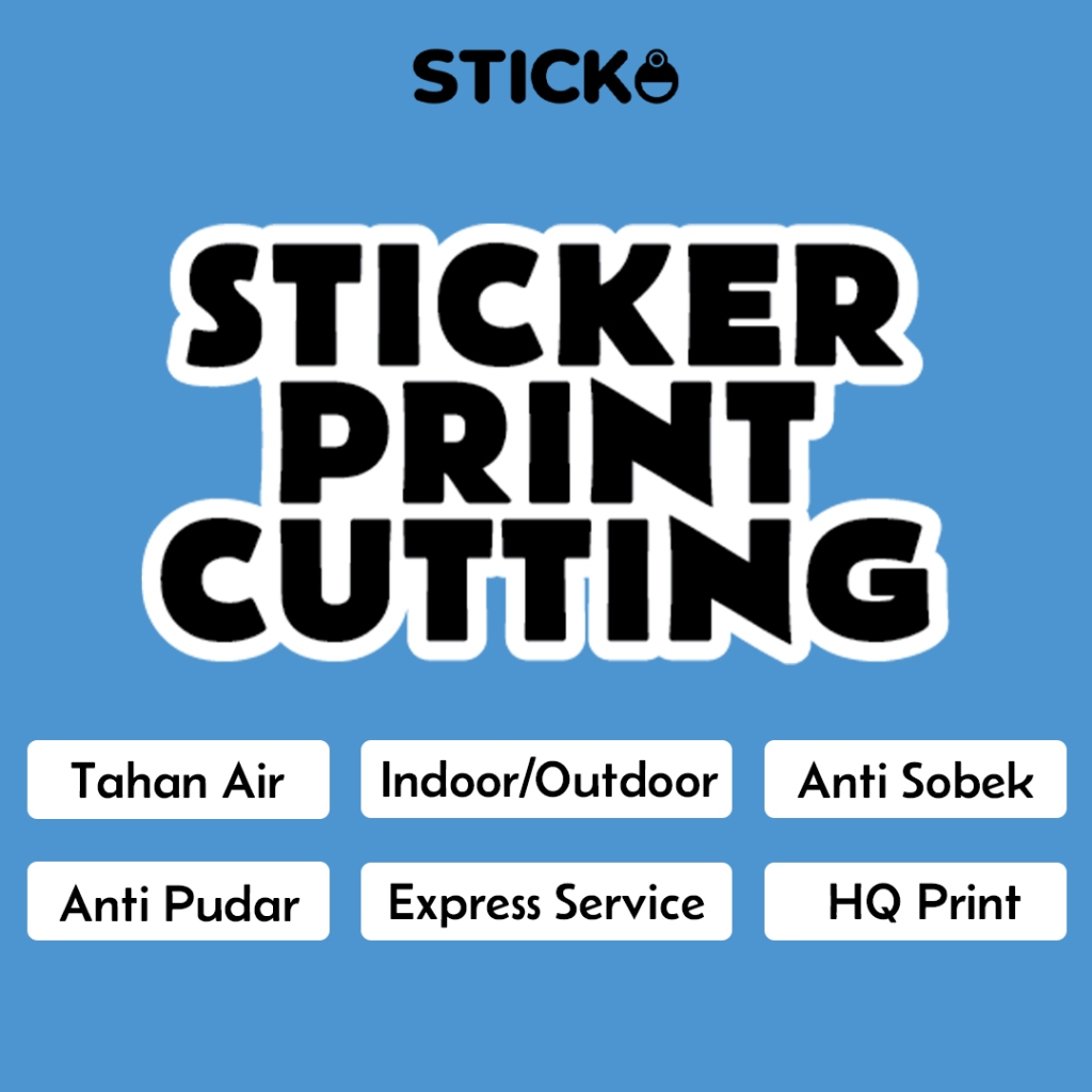 

Sticker Print Cutting Vinyl Doff Glossy Custom Cetak Stiker Waterproof