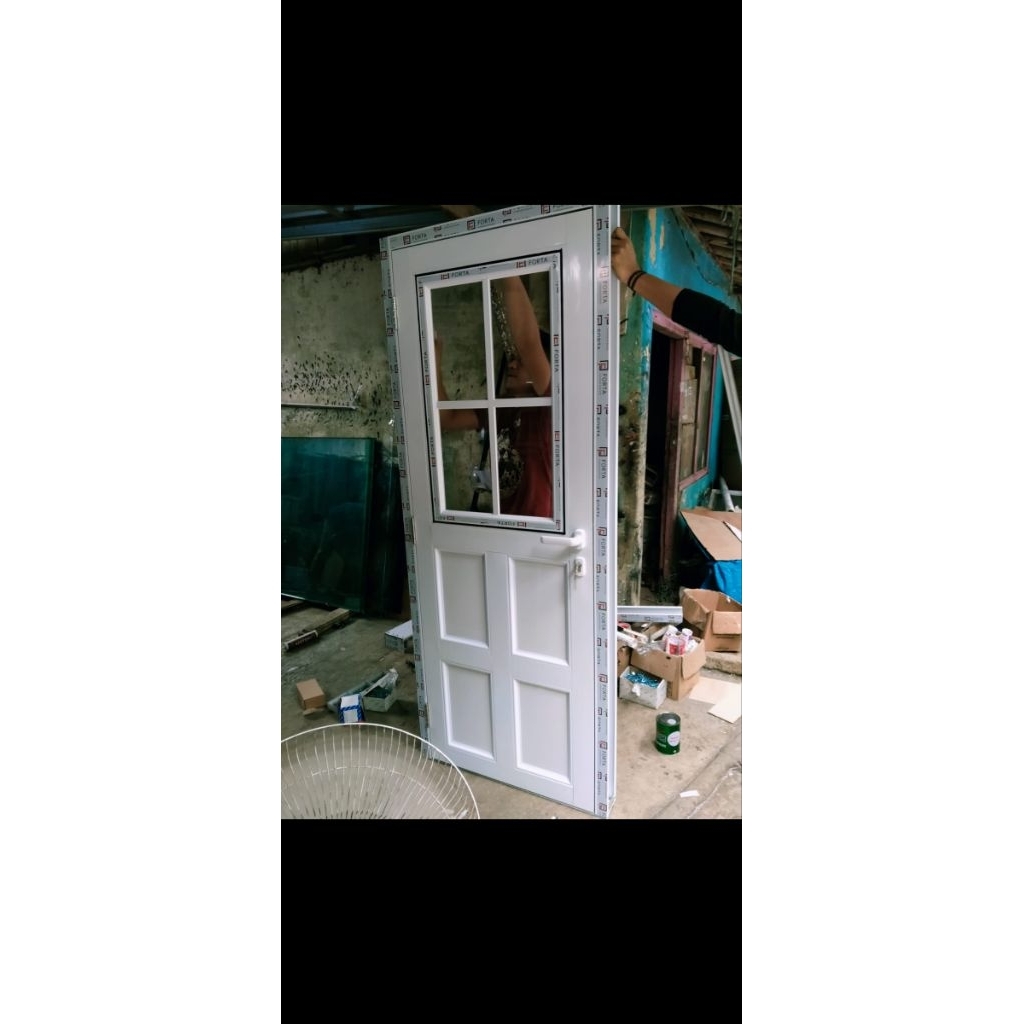 Pintu jendela aluminium uk. 70x200