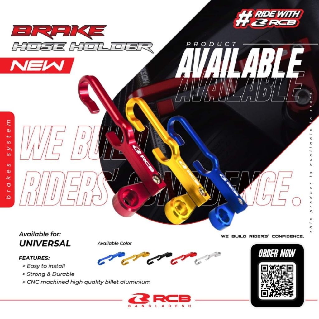 breket selang rem cnc RCB - Brake hose holder rcb - dudukan selang rem cnc RCB original