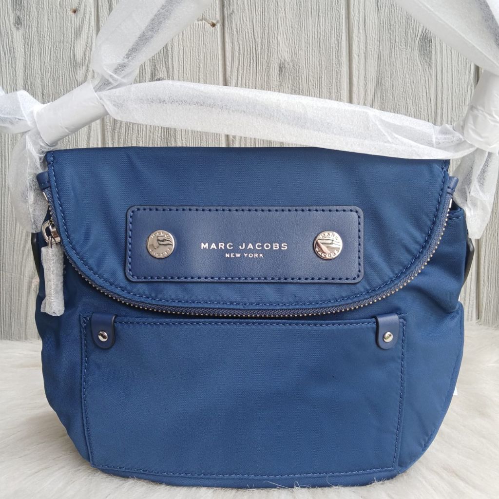 mj bag M0012909 Preppy Nylon Mini Messenger Azure Blue