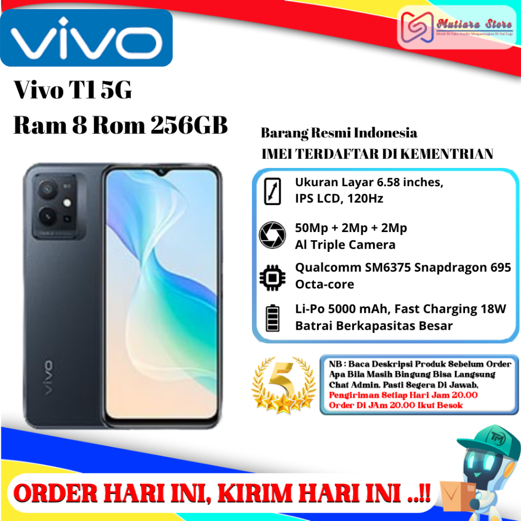 Vivo T1 5G Ram 8 Rom 256GB