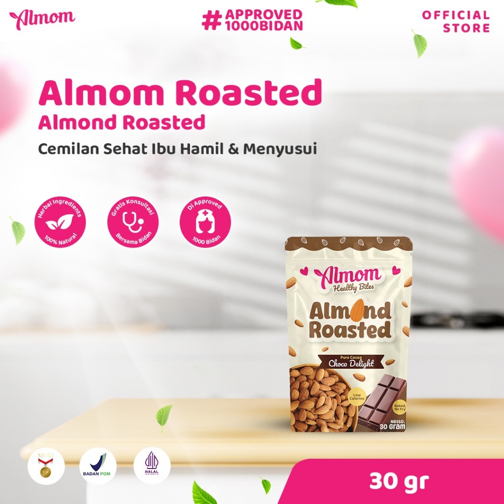 

Almom Roasted Choco Delight - Kacang Almond Panggang 30gr | Camilan Sehat Rendah Kalori - Non MSG