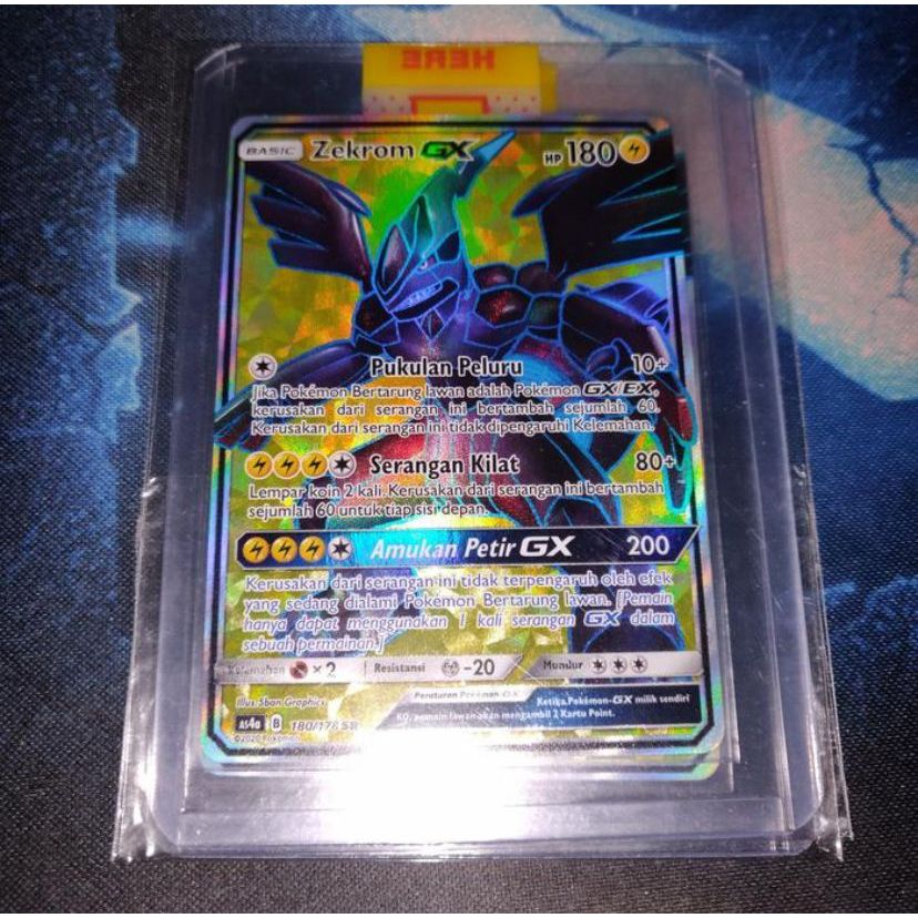 Kartu Pokemon TCG ID Indonesia AS4a Zekrom GX SR