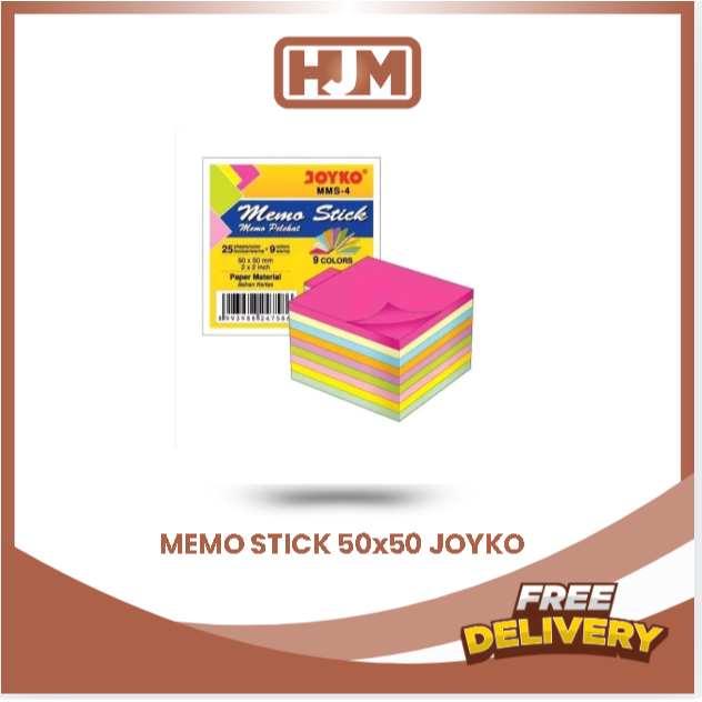 

MEMO STICK 9 WARNA 50 X 50 JOYKO / STICKY NOTES / POST IT