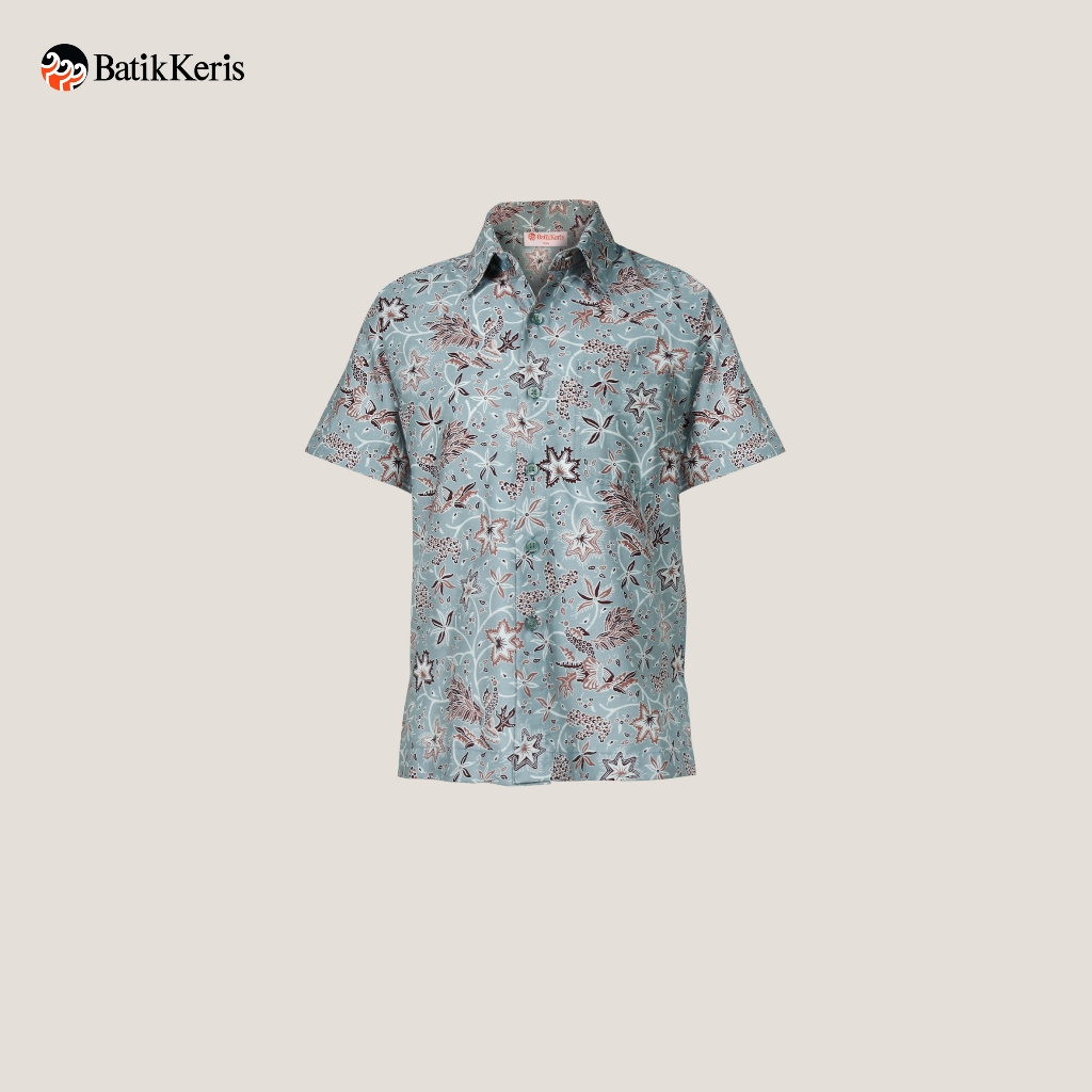 Batik Keris Kemeja Batik Anak Lengan Pendek Keris Harmoni Alam