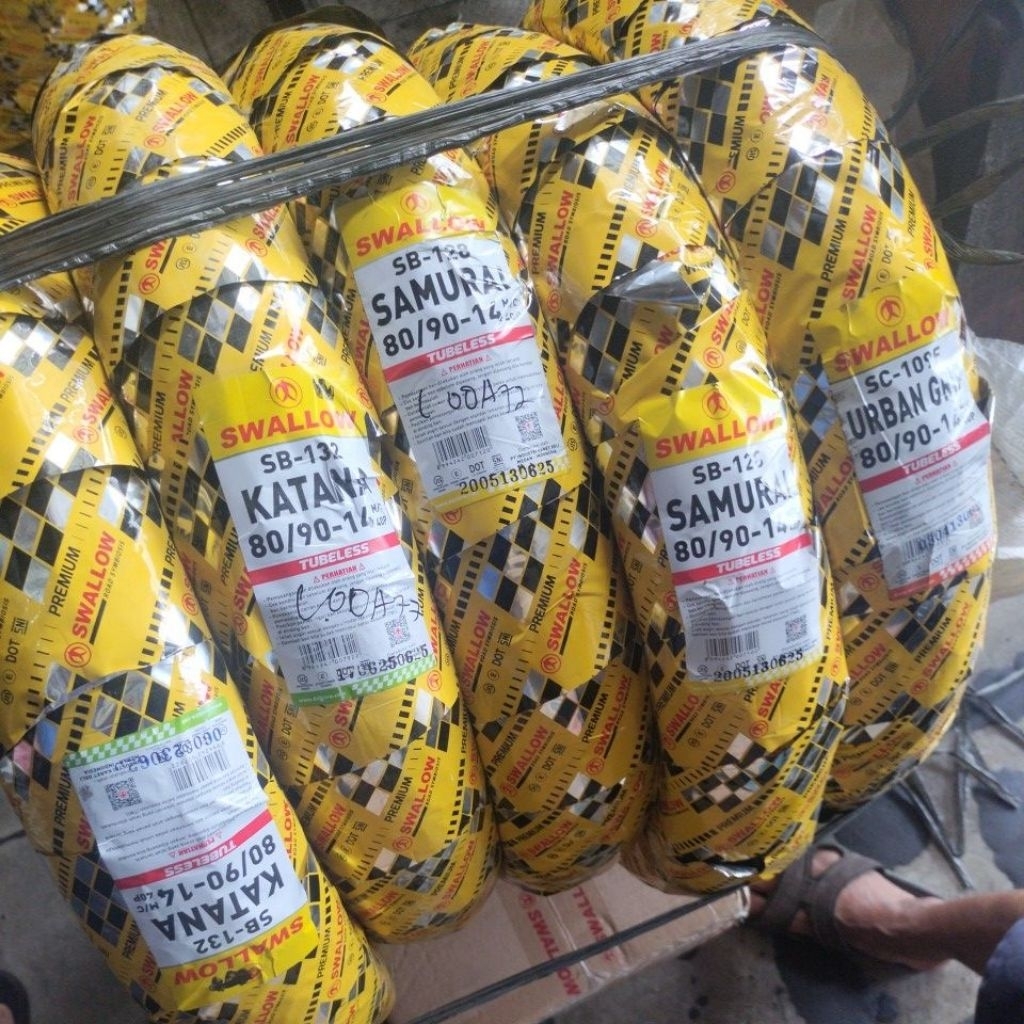 ban luar tubles tubeless 80/90-14 swallow original 100%