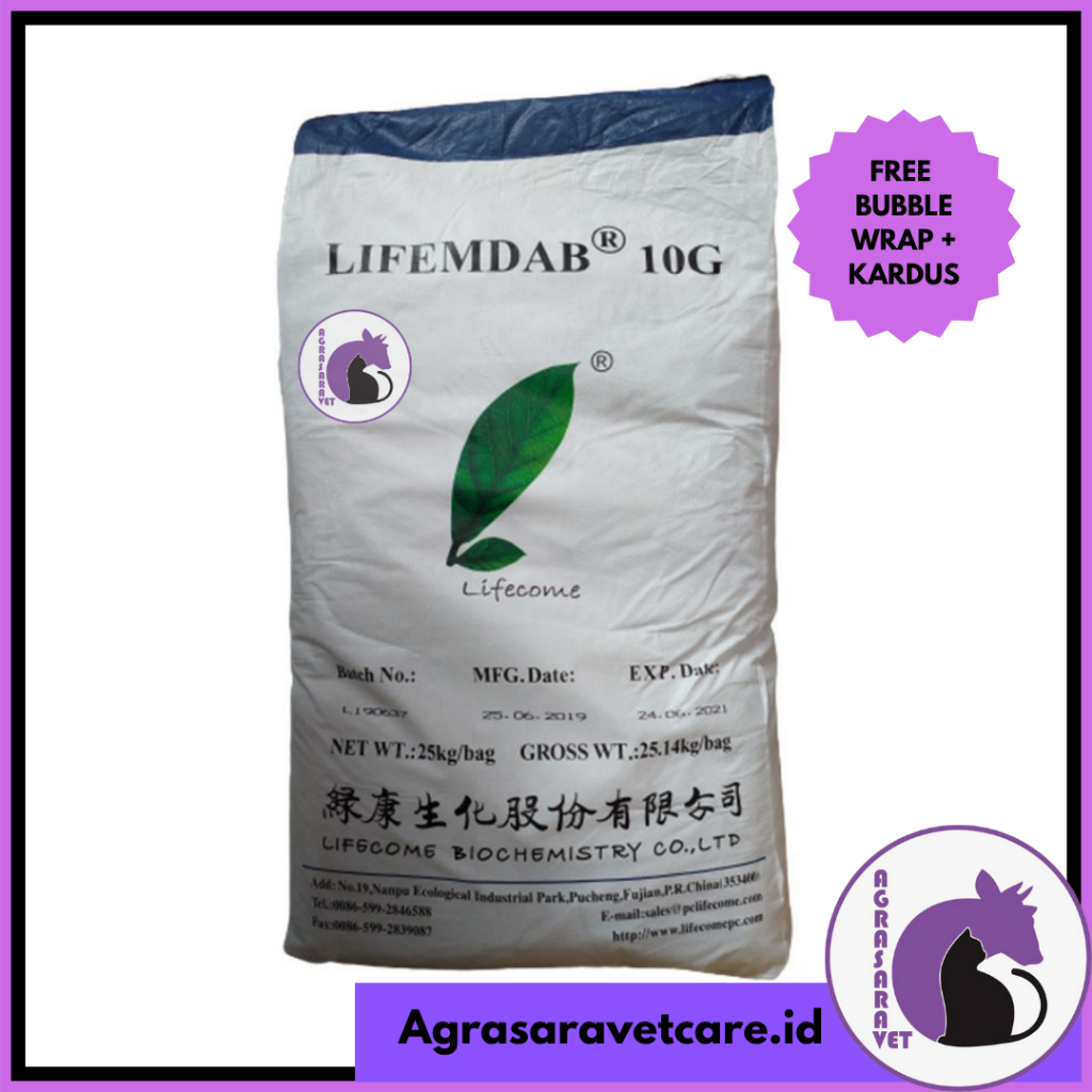 LIFEMDAB 1 KG AGP BMD Ayam Broiler & Babi Penggemuk Pemacu Pertumbuhan