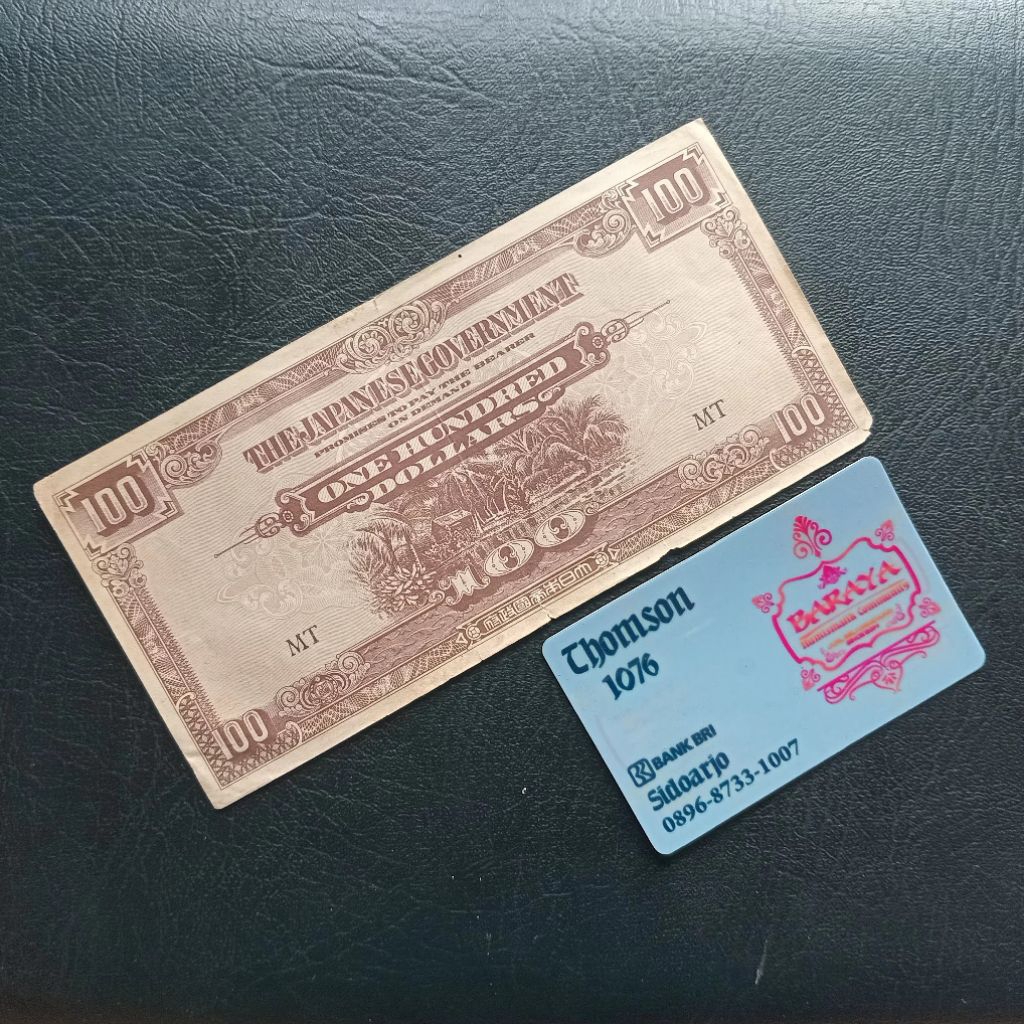 100 dollar kerbau uang penjajahan jepang di malaya/malaysia