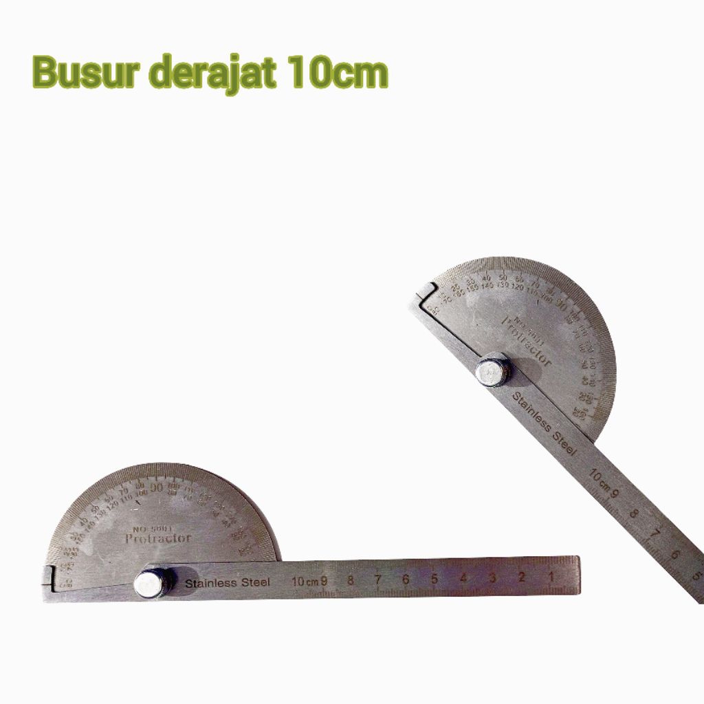 

KS00188 busur derajat 180 penggaris 10cm alat ukur sudut stainless steel