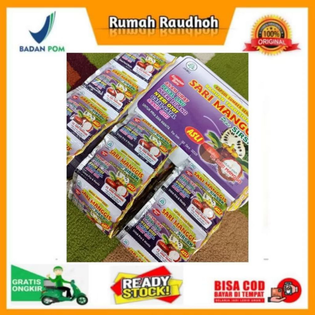 

SARI MANGGIS PLUS SIRSAK PER SACHET - KAPSUL ORIGINAL ASAM URAT
