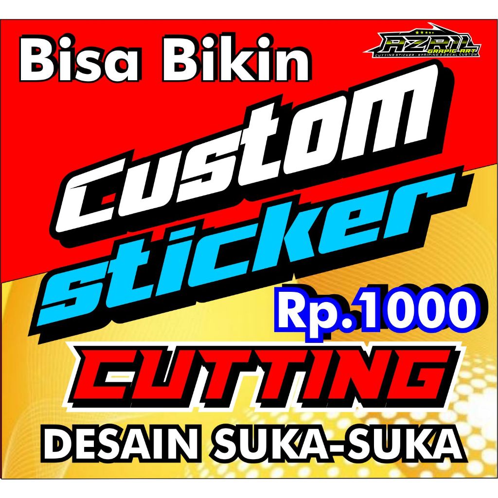 

STIKER CUTTING CUSTOM DESAIN SUKA-SUKA / Custom Sticker