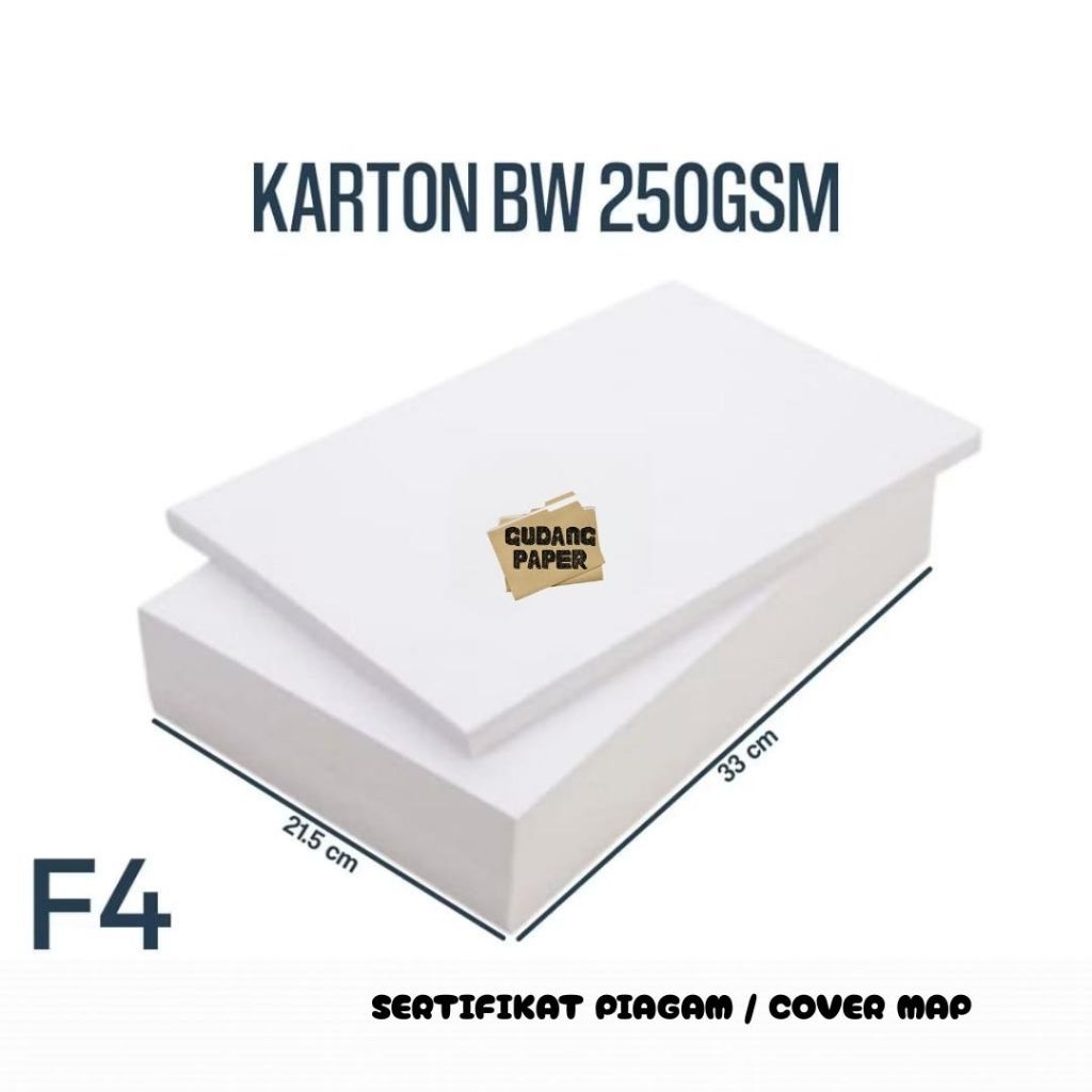 

Kertas BW 250gsm F4 isi 500 lembar / Kertas Karton BW