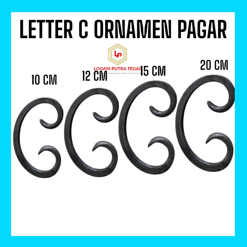Letter C Nako Ornamen Pagar Besi | Aksessoris pagar C Nako Virkan