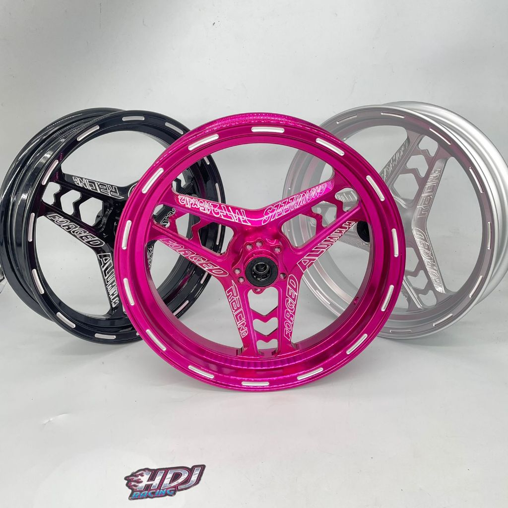 Velg Depan Motor Listrik UOIS RACING Cnc Forged RING 12 Model Palang 3