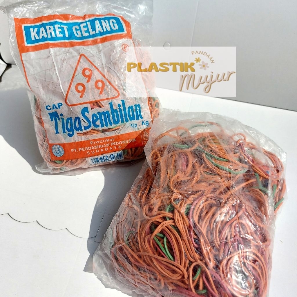 

Karet Gelang 500 gram Merk 999 Cap TigaSembilan / Karet Gelang 1/2 Kg Merk 999