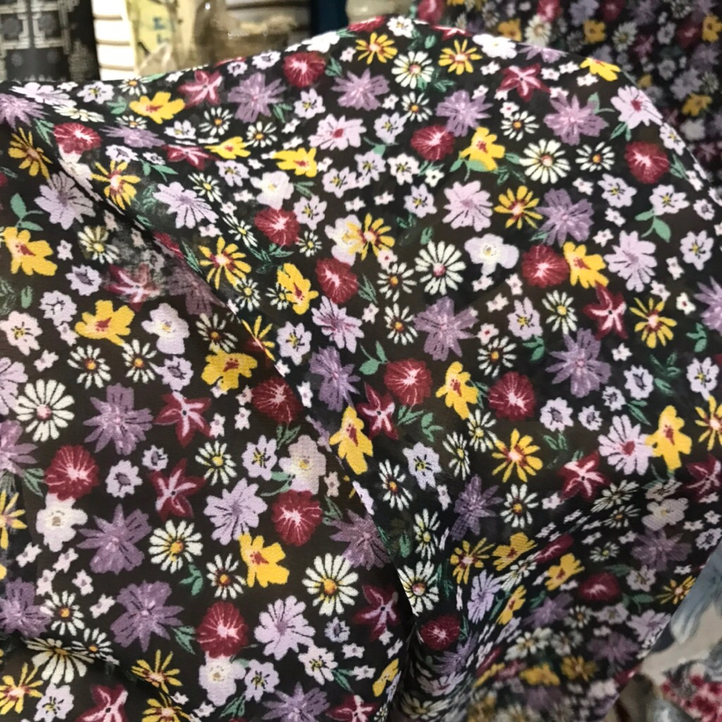 Bahan Kain Ceruti motif Bunga ~ Kain Ceruti motif bunga ~ Harga Per 0,50 Meter