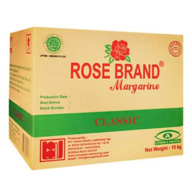 

Rose Brand Margarine Classic 15 kg – Margarin Serbaguna untuk Kue & Masakan
