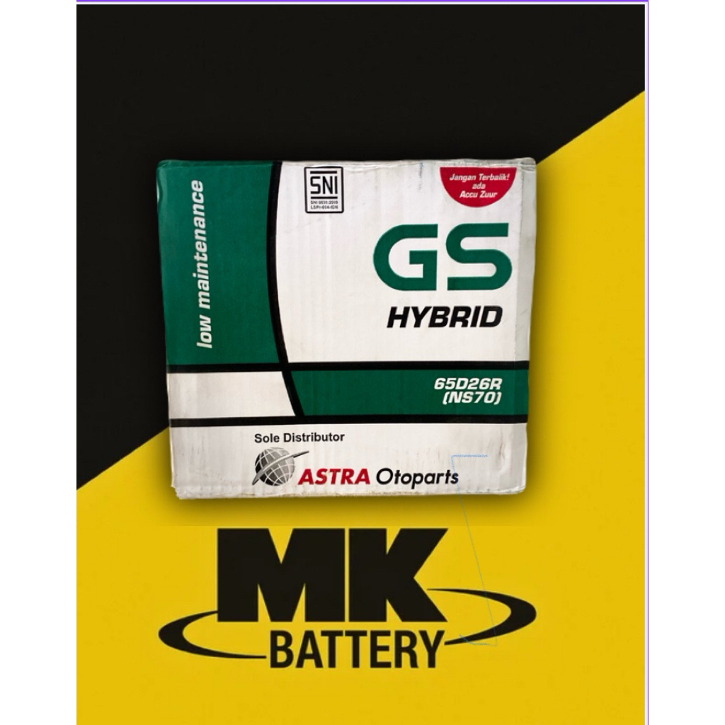 Aki GS NS70 Hybrid,Aki Mobil GS Hybrid NS70,Aki GS Astra Hybrid NS70,Aki GS NS70 12V 65Ah,Aki GS Hyb