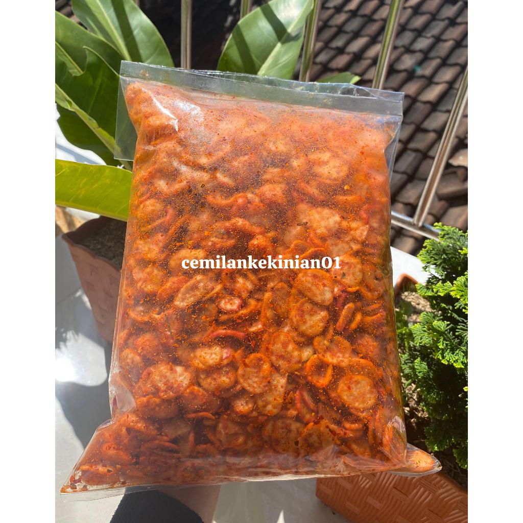 

seblak kerupuk bawang 1kg pedas daun jeruk