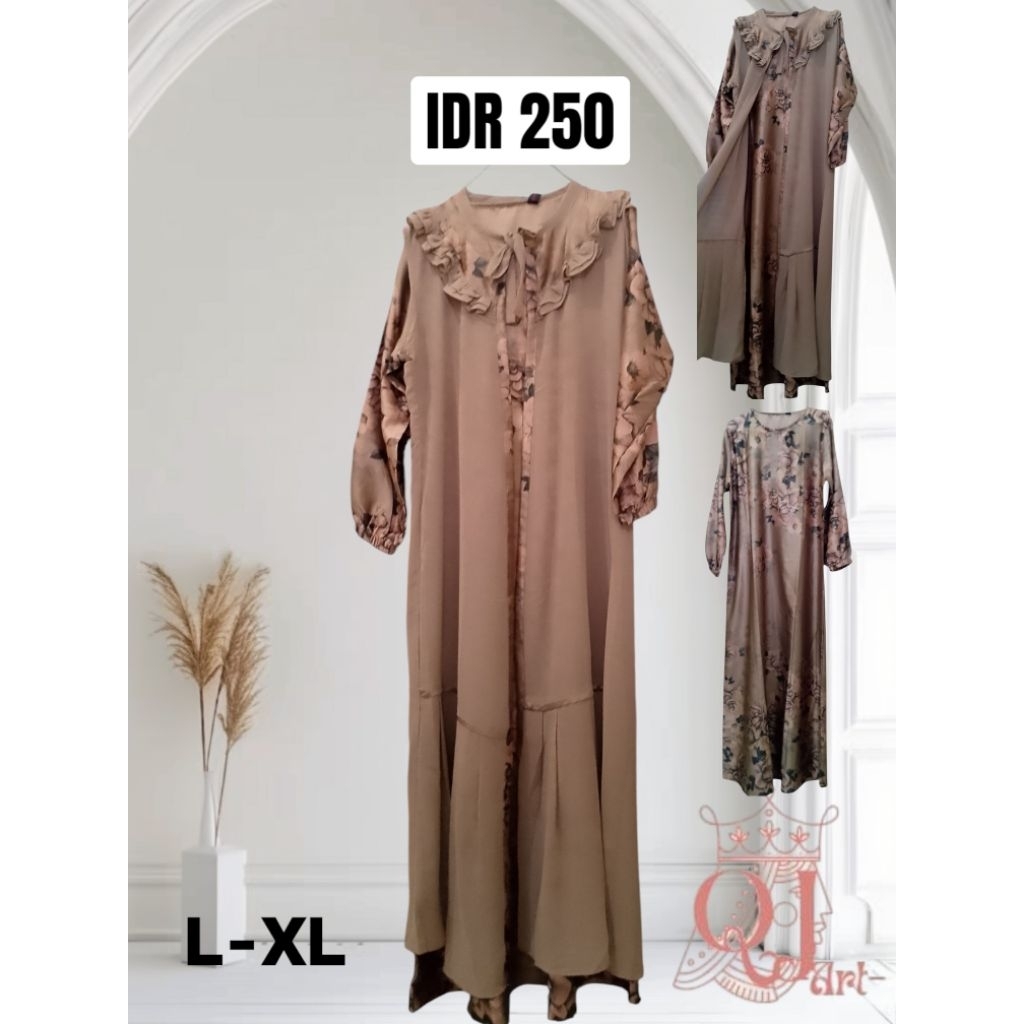 gamis premium inner outer silk